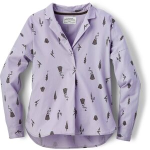 Cooperative Lavender Button Down Shirt with Black Patterns
